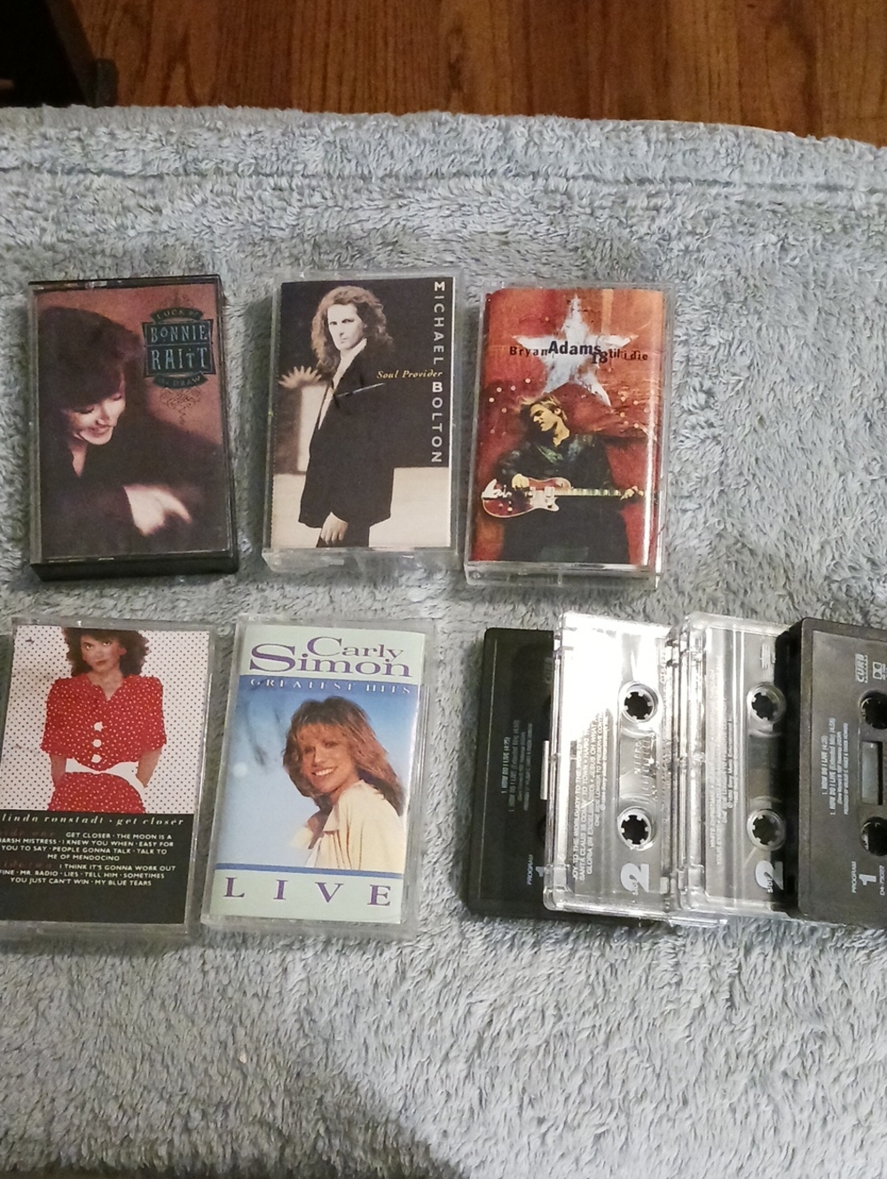 Nine Various Soft Rock Cassette Tapes